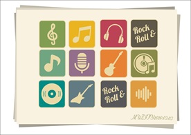 12款入复古音乐图案小图标