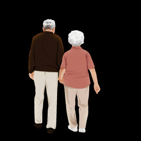 插图关怀空巢老人