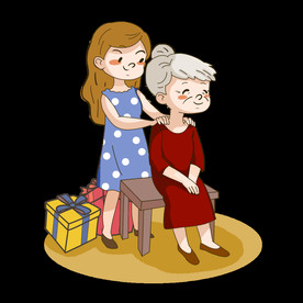 重阳节关爱老人送礼物素材