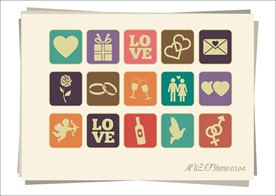 12款入复古情人节小图标