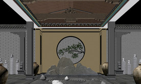 新中式景观3d模型