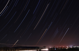 夜晚星空轨迹