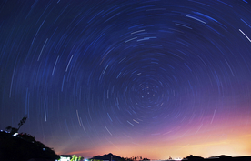 夜晚星空轨迹