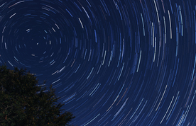 夜晚星空轨迹