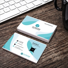 浅绿色个人名片