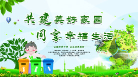 绿色环保城市垃圾分类保护环境共