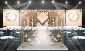 香槟色婚礼背景图片