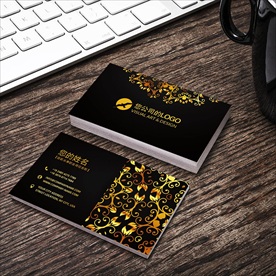 金色黑色商务名片
