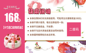 创意代金券使用说明模板