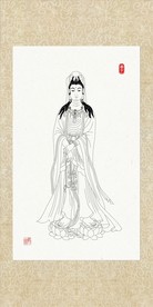 线描观音