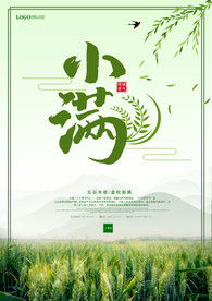 小满节气清新海报