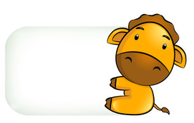 卡通标题栏 马 十二生肖