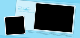 儿童摄影模板 蓝色