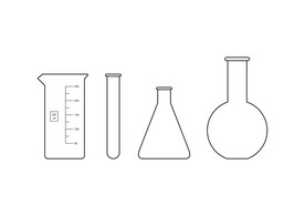 实验室试管烧杯容器矢量图