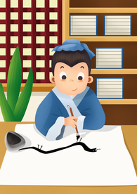 画蛇添足成语故事插画