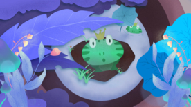 井底之蛙成语故事插画