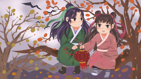 两小无猜成语故事插画