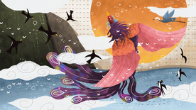 百鸟朝凤成语故事插画