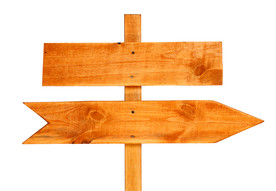 木制指路牌
