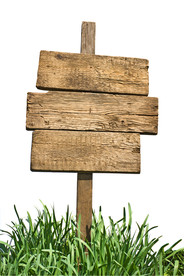 木制指示牌