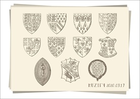 标志 徽章 盾牌素描画