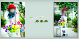 儿童影楼宝贝写真相册模板海报图