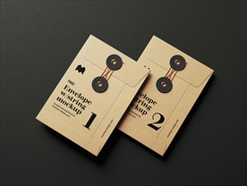 牛皮纸档案文件袋展示样机