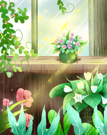 小清新插画春分