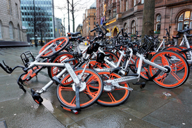 自行车共享单车车技图片