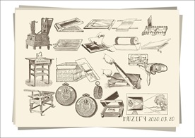 16款入复古摄影工艺手绘稿