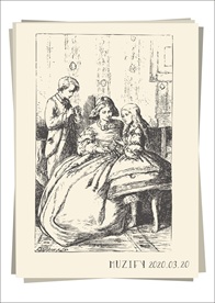 母亲与子女 素描画