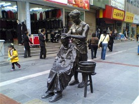 理发雕塑