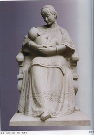 母与子雕塑 母爱 塑像 亲子