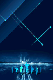 招聘科幻蓝色背景