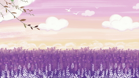 薰衣草田园图片