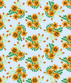 手绘花朵 水彩花 叶子花 菊花