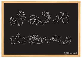 6款入 花边设计 粉笔画