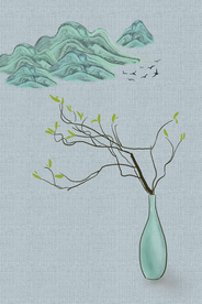 中国风淡雅海报背景