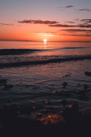 海上夕阳日出景色
