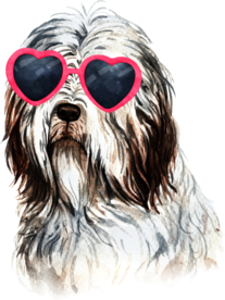 水彩绘画可爱小狗