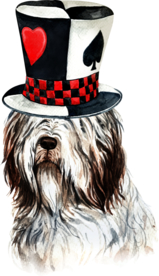 水彩绘画可爱小狗