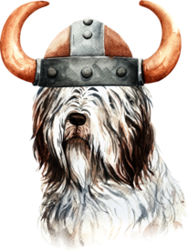 水彩绘画可爱小狗