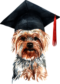 水彩绘画可爱小狗