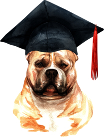 水彩绘画可爱小狗