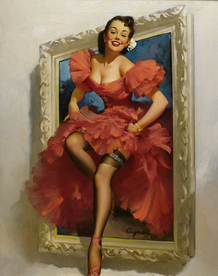 古典绘画油画美女