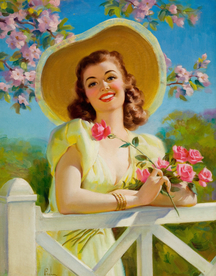 古典绘画油画美女