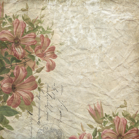 复古田园风花纹背景