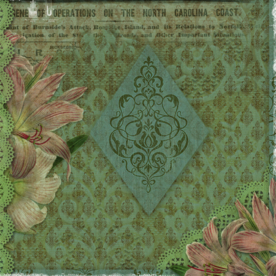 复古田园风花纹背景