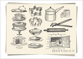 14款入 复古甜点和厨房工具