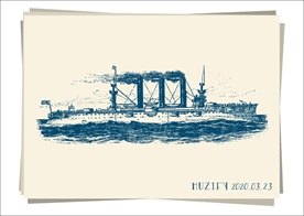 舰船邮轮手绘稿